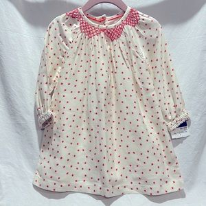 6-12 months, Baby Boden smocked dress with star embellishment.
